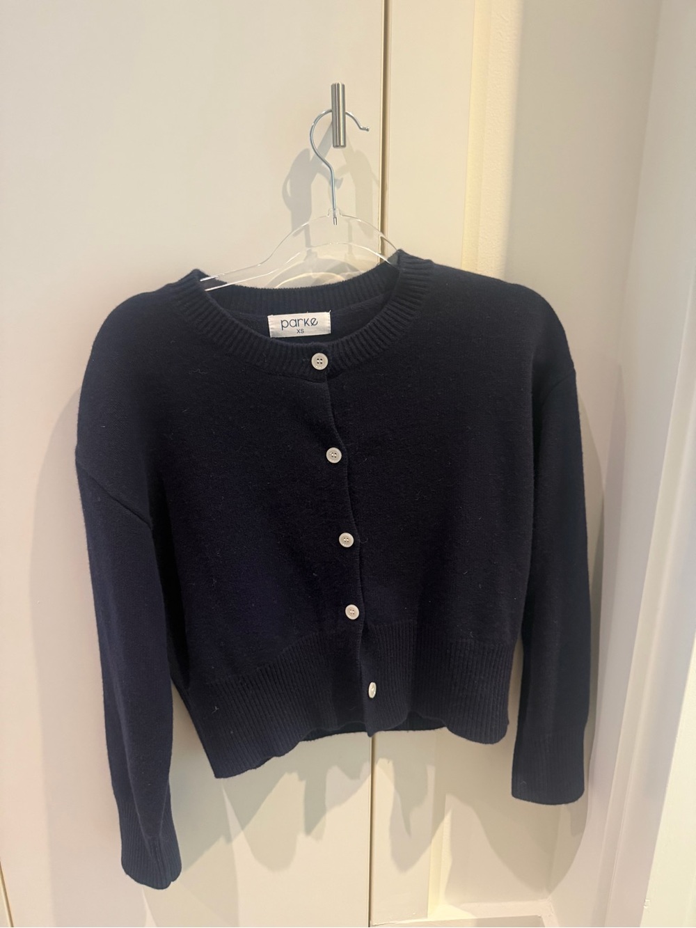 Parke Navy Button-Front Women's Sweater